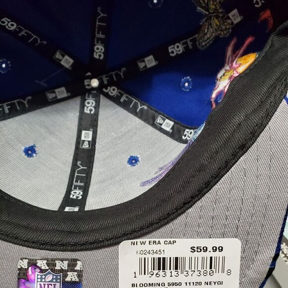 New York Giants NFL Size 7 1/2 Blooming Blue 59FIFTY Fitted Cap New Era - Picture 10 of 11